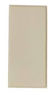 Rechteckige, beige Schale aus Keramik, von oben betrachtet.