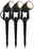 Briloner Bodenspikes Extensionset 3er Set GARTENSYSTEM Drei schwarze Bodenspikes mit integrierten LED-Leuchten, seitliche Perspektive