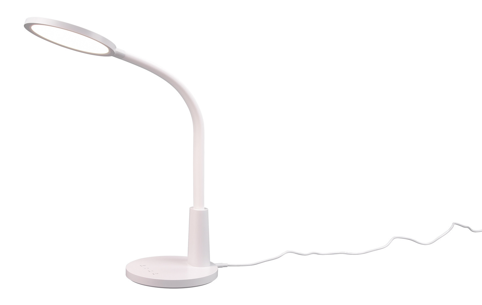 Reality Leuchten Tischleuchte SALLY Moderne weiße Tischleuchte Sally mit flexiblem Hals, seitliche Perspektive