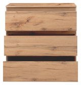 Kommode aus Holz mit drei Schubladen, frontale Ansicht