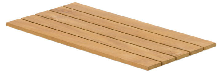 Holzeinleger für Loungeliege, aus seitlicher Perspektive fotografiert