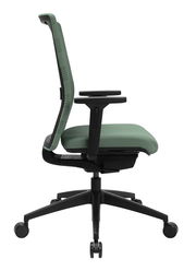 Moderner Bürostuhl in Grün, Seitenansicht