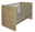 MyBaby Babybett LILLY Babybett aus Holz mit grauen Gitterstäben, seitliche Perspektive