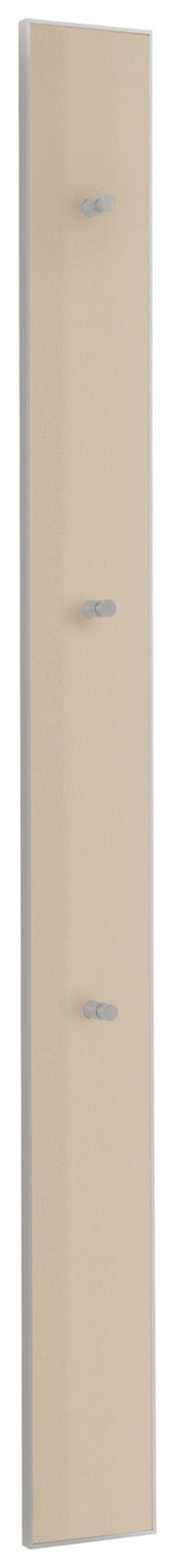 Garderobenleiste mit drei Haken, seitliche Perspektive