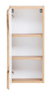 Offener Hängeschrank aus Holz mit zwei Einlegeböden, Frontalansicht