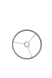 Runder Lampenschirm von oben mit Metallstreben und zentraler Halterung