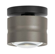 Moderne LED-Deckenleuchte in zylindrischer Form, seitliche Perspektive