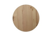 Runde Tischplatte aus Holz in Draufsicht