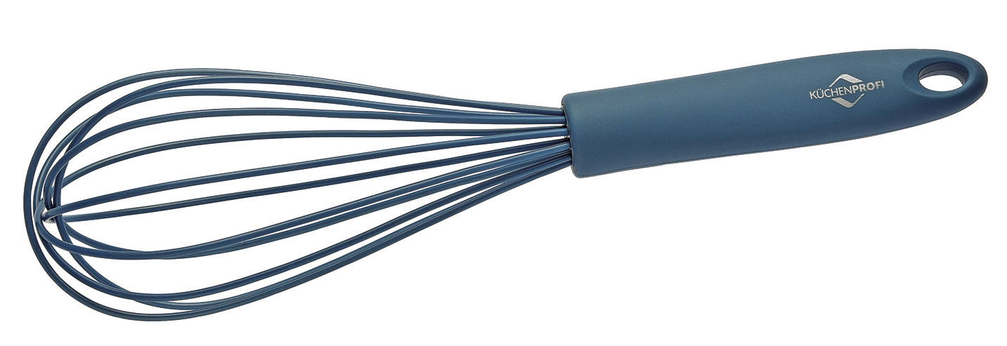 Blauer Schneebesen MIDI, seitliche Ansicht