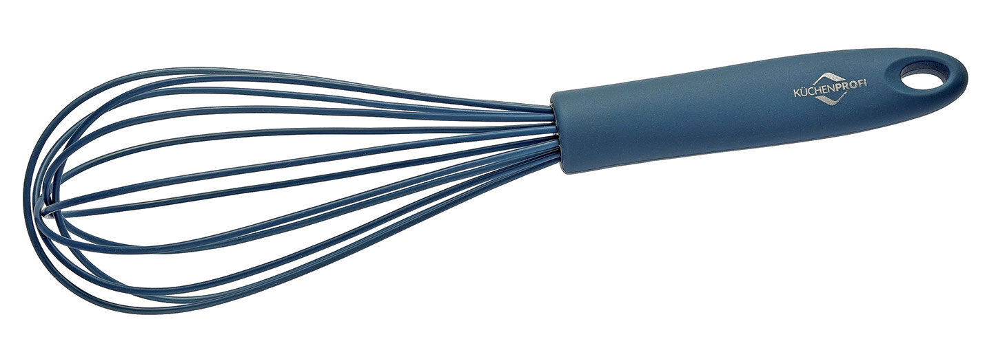 Blauer Schneebesen MIDI, seitliche Ansicht