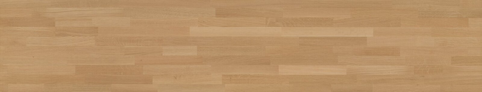 Helle Holzoberfläche mit feiner Maserung und verleimten Lamellen, Ansicht von oben (Draufsicht)