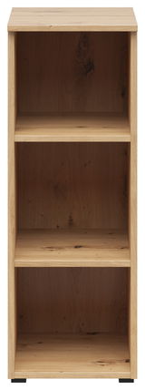 Holzregal mit drei offenen Fächern, frontale Ansicht