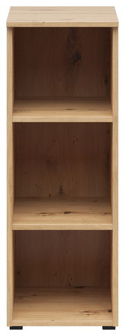 Holzregal mit drei offenen Fächern, frontale Ansicht