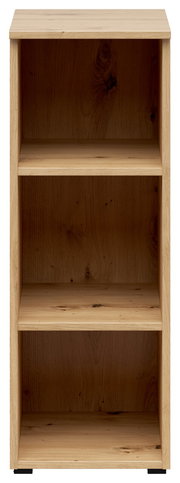 Holzregal mit drei offenen Fächern, frontale Ansicht