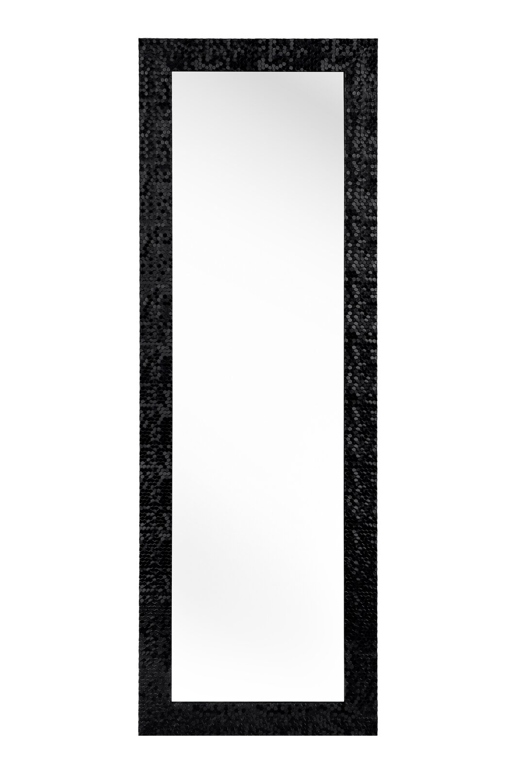 Carryhome Spiegel ENZO Rechteckiger Spiegel mit schwarzem, strukturiertem Rahmen, frontal abgebildet