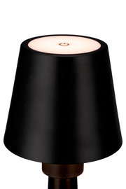 Schwarze Akku-Tischleuchte mit modernem Design, Ansicht von oben