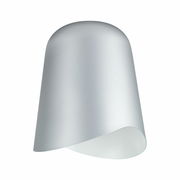 Silberner Dekoschirm Alvaro in konischer Form, seitliche Perspektive