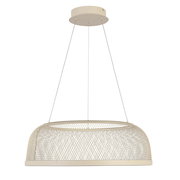 LED-Hängeleuchte mit modernem, gitterförmigem Design, seitliche Perspektive