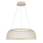 LED-Hängeleuchte mit modernem, gitterförmigem Design, seitliche Perspektive