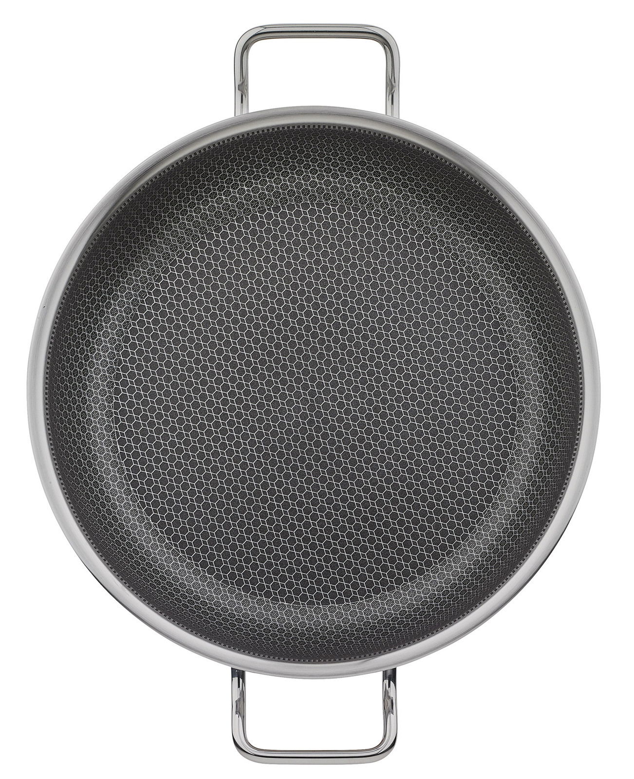 Servierpfanne XL CUT RESIST PU aus der Vogelperspektive mit Antihaftbeschichtung und zwei Griffen