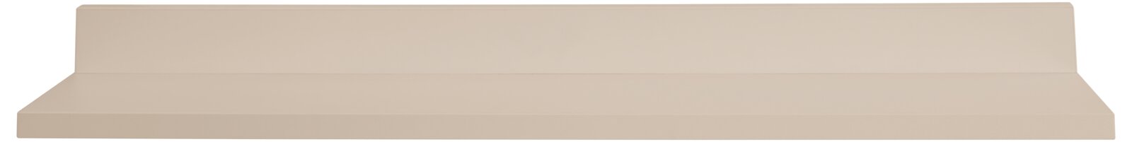 Beige rechthoekige wandplank met afgeschuinde rand, frontaal aanzicht
