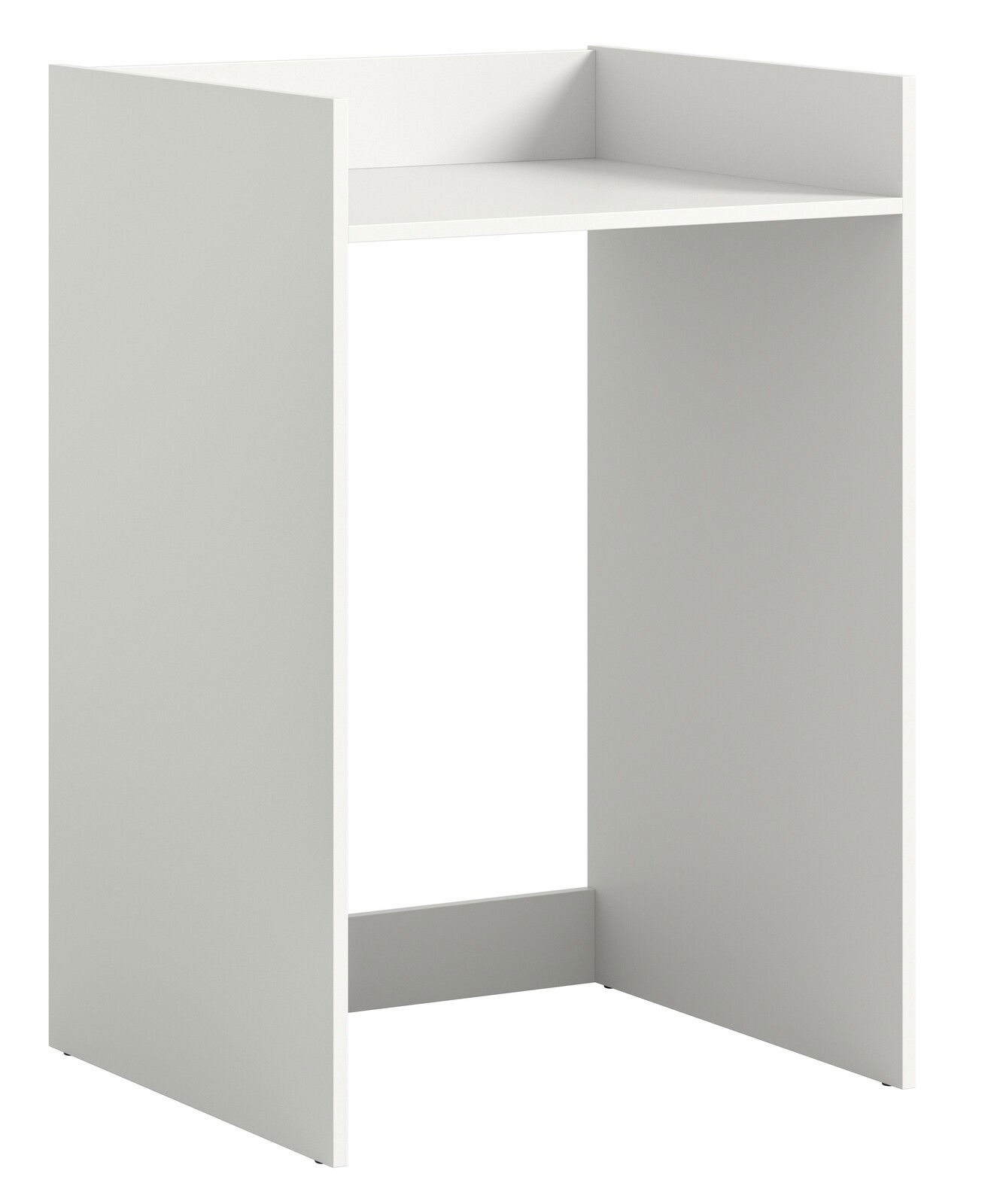 MID.YOU Waschmaschienenumbau FREE Weißer Waschmaschinenumbau aus Holz, frontal betrachtet