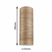Zylindrischer Dekoschirm Vitus aus Holzoptik, 300 mm hoch, 110 mm Durchmesser, seitliche Perspektive