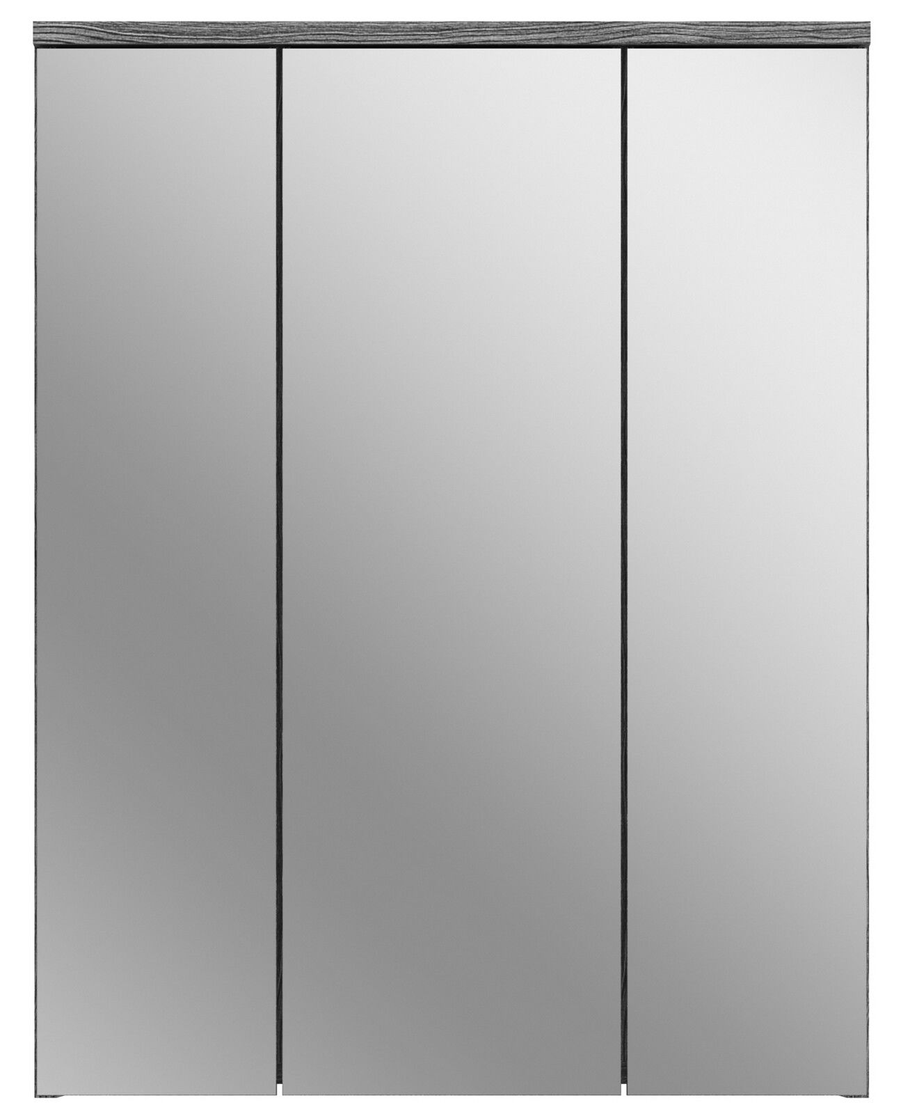 Spiegelschrank mit drei Türen, frontale Ansicht