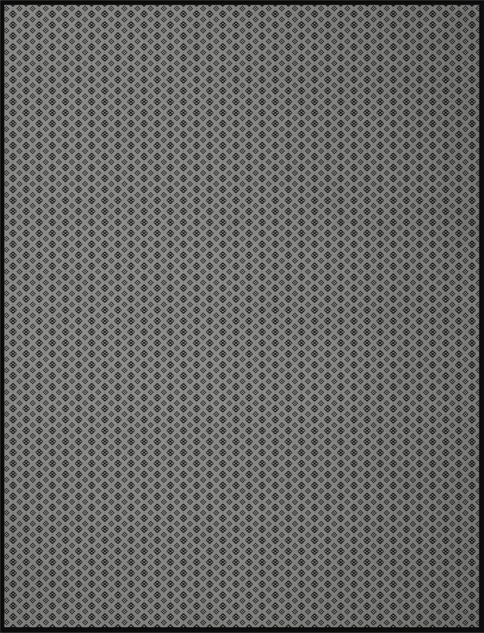 Wohndecke mit grauem Rautenmuster, Draufsicht