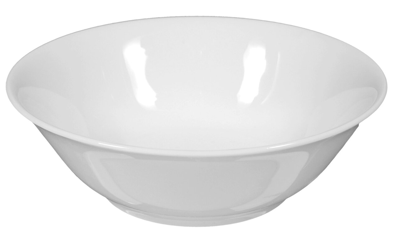 Weiße Dessertschale Rondo/Liane 15cm, seitliche Perspektive