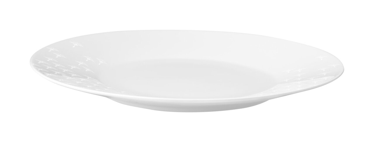 JOOP! Speiseteller 2er-Set DINING GLAMOUR Weißer Speiseteller mit dezentem Muster, seitliche Perspektive