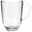 Transparente Tasse Napoli 380ml aus Glas, seitliche Perspektive