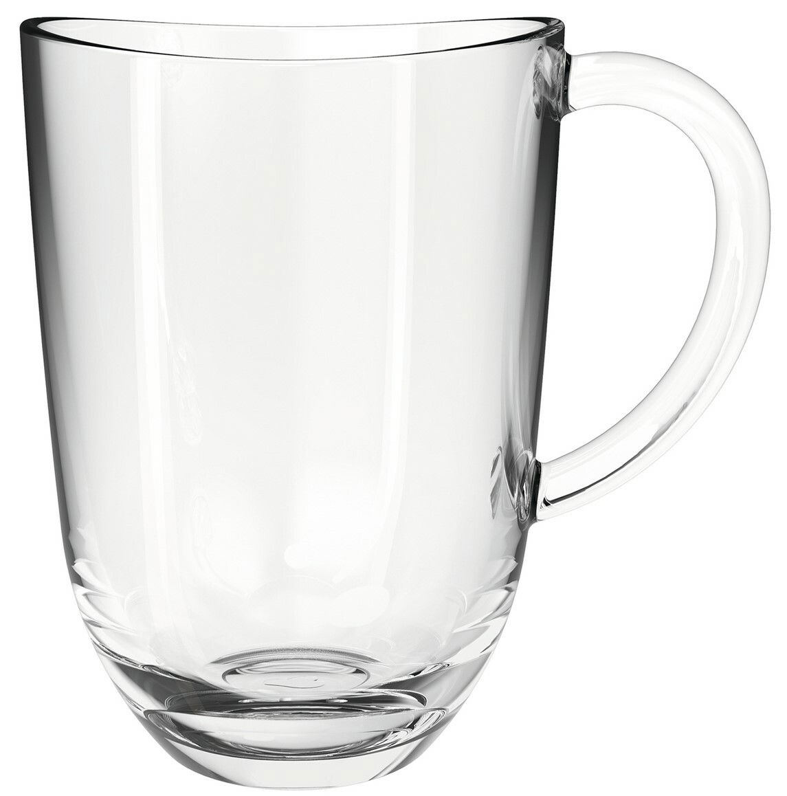 Transparente Tasse Napoli 380ml aus Glas, seitliche Perspektive