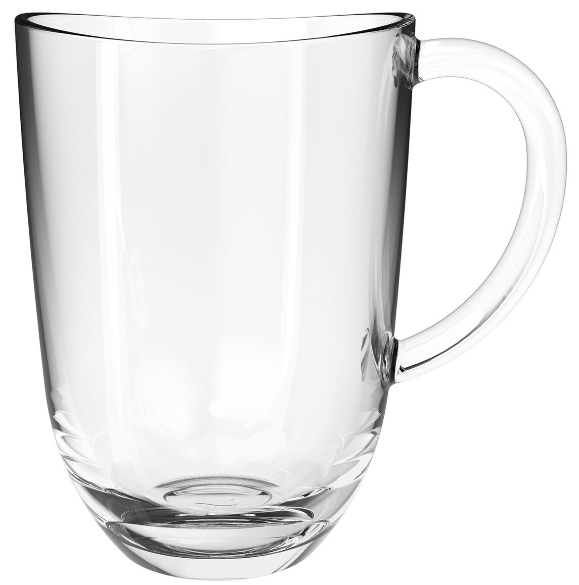 Leonardo Kaffeetasse NAPOLI Transparente Tasse Napoli 380ml aus Glas, seitliche Perspektive