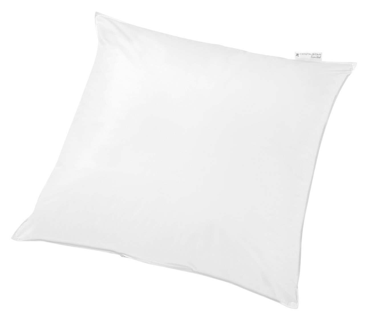 Centa Star Kopfkissen VEGAN DREAM Weißes Doppeltuch Kopfkissen 80x80cm in schräger Draufsicht