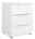 Novel Nachtkommode STYLE Weiße Nachtkommode mit drei Schubladen, seitliche Perspektive