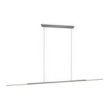 Moderne Pendelleuchte PURE Surface in minimalistischer Seitenansicht, mit schlankem, linearem Design und zwei dünnen Aufhängungen.