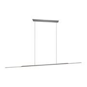 Moderne Pendelleuchte PURE Surface in minimalistischer Seitenansicht, mit schlankem, linearem Design und zwei dünnen Aufhängungen.