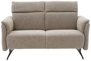 Zweiersofa in beige aus Stoff, Frontalansicht