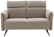 Zweiersofa in beige aus Stoff, Frontalansicht