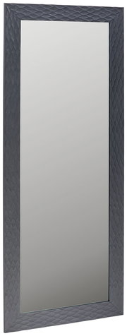 Großer rechteckiger Spiegel mit dekorativem, dunklem Rahmen, frontal abgebildet.