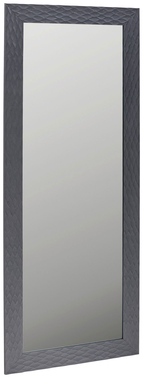 Großer rechteckiger Spiegel mit dekorativem, dunklem Rahmen, frontal abgebildet.