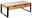 Jahnke Couchtisch LOOP Moderner Couchtisch aus Holz mit schwarzem Metallgestell, seitliche Perspektive