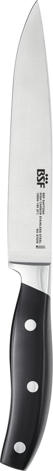 BSF Fleischmesser DAYTONA Fleischmesser mit schwarzem Griff und silberner Klinge, seitliche Ansicht