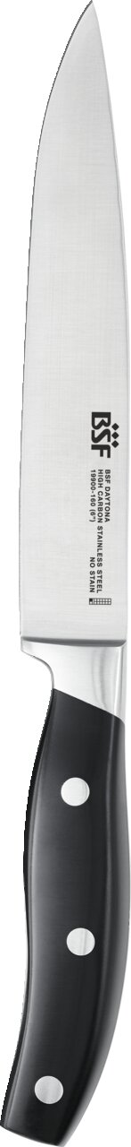 BSF Fleischmesser DAYTONA Fleischmesser mit schwarzem Griff und silberner Klinge, seitliche Ansicht