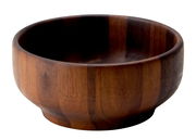 Holzschüssel aus Akazienholz, seitliche Perspektive