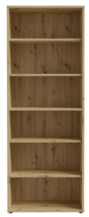 Holzregal mit fünf Einlegeböden, frontale Ansicht