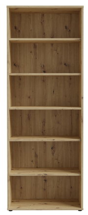 Holzregal mit fünf Einlegeböden, frontale Ansicht