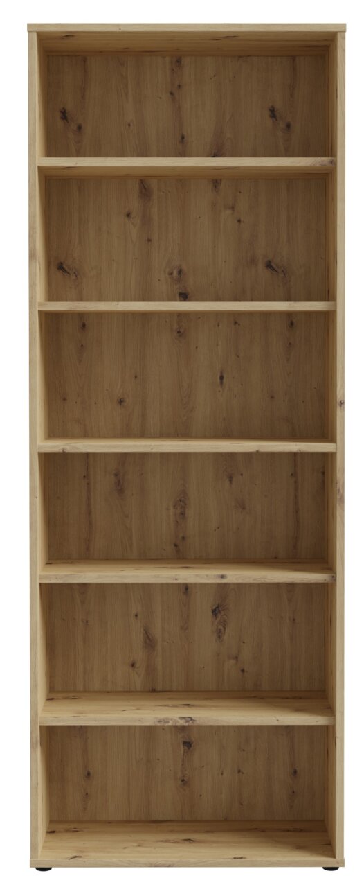 Holzregal mit fünf Einlegeböden, frontale Ansicht