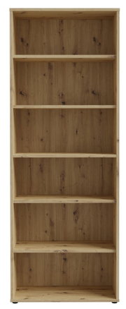 Holzregal mit fünf Einlegeböden, frontale Ansicht